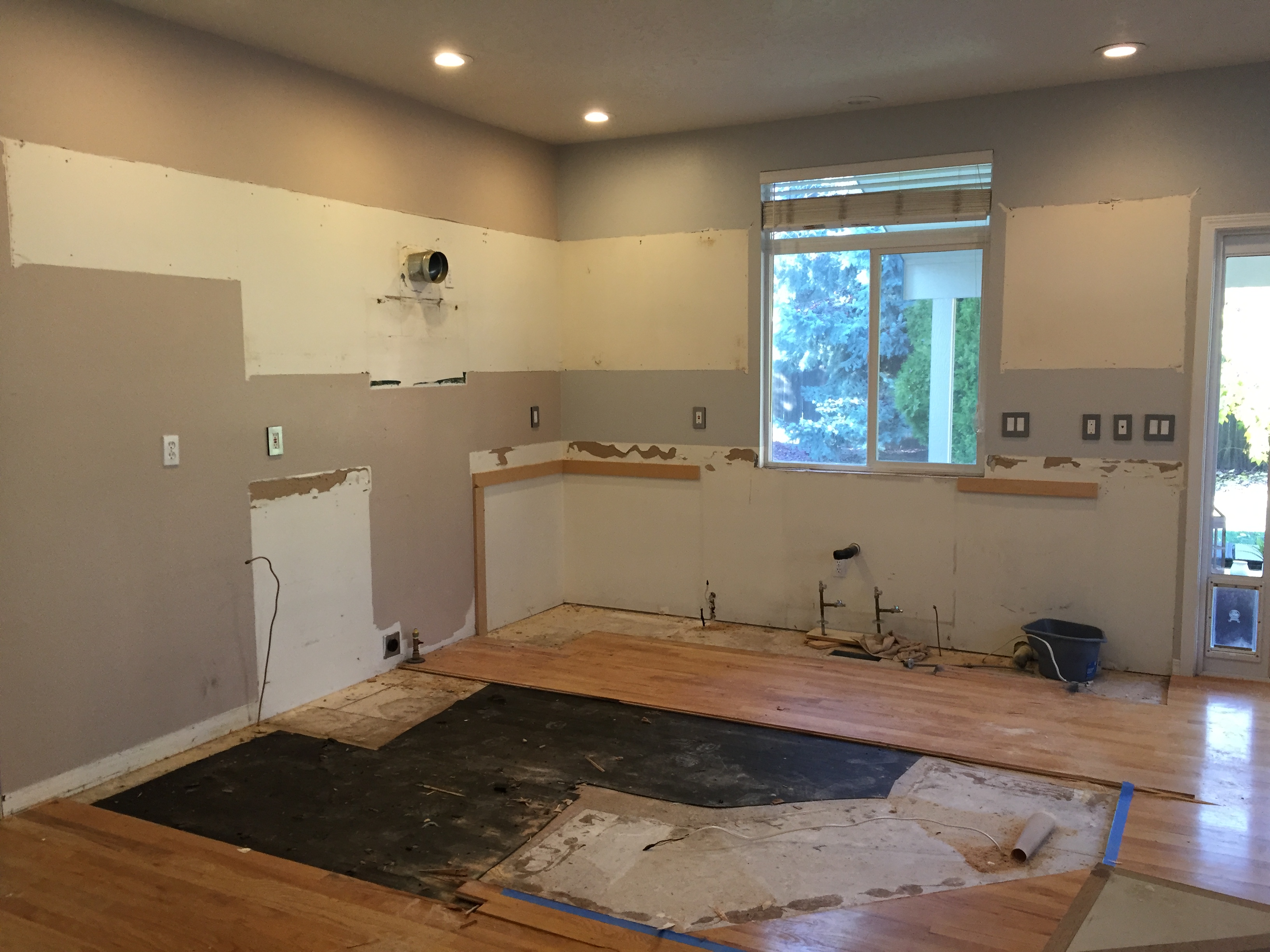 demolished kitchen